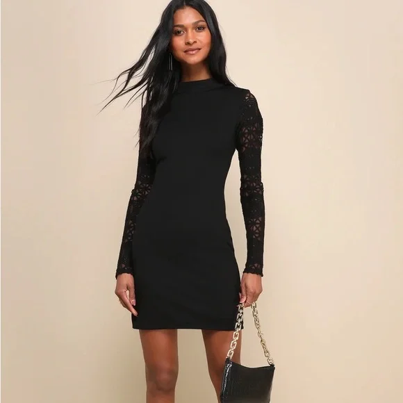 lucy in the sky sparkling blue bodycon dress Women Vegan Leather Bodycon Dress main image 1